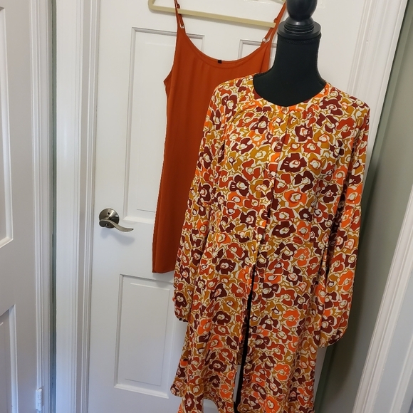 CAbi "Daydream" A-Line Midi Dress Size Medium, Style #4238, Colorful, Autumn - Picture 7 of 14